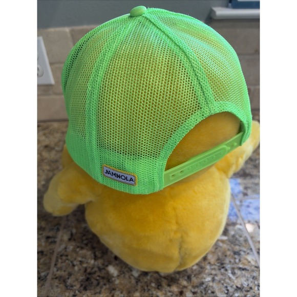 Jamnola‎ Neon Green Micreaux Fun Guy Patch Trucker Hat Snapback Baseball Cap O/S - Picture 6 of 12